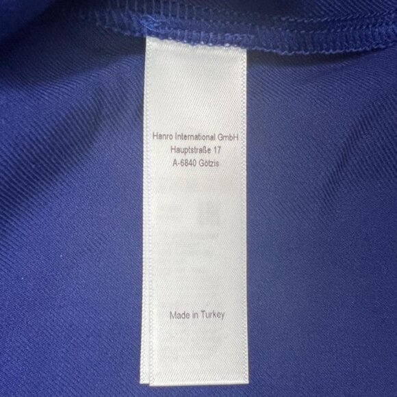 HANRO‎ Made in Turkey 🇹🇷 Crew Neck Short Cap Sleeve Pullover Blouse Size SMALL - Picture 8 of 10
